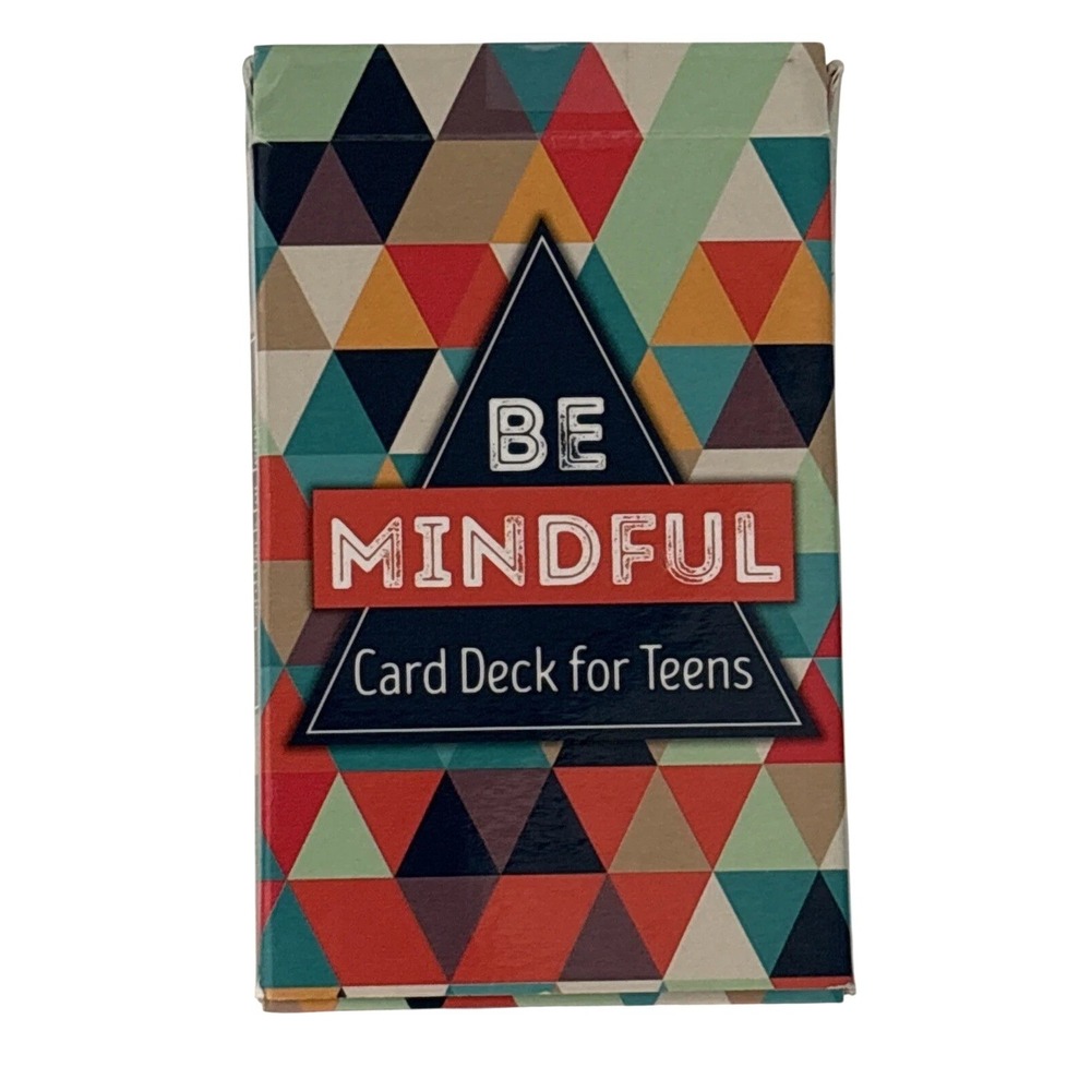 Be Mindful Card Deck for Teens by Gina M‎ Biege Mindfulness Breathe Self Care